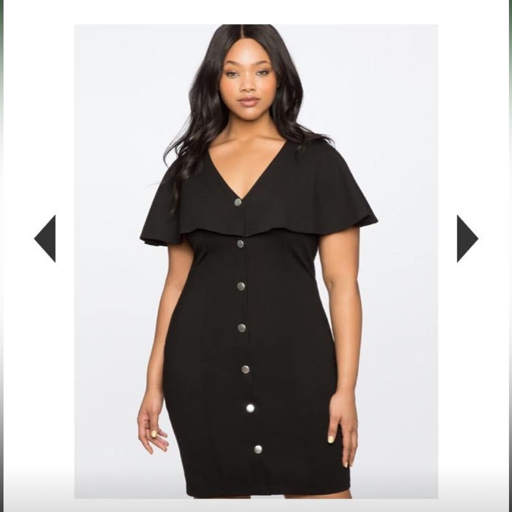Sz 18 Eloqui Button Front Capelet sheath